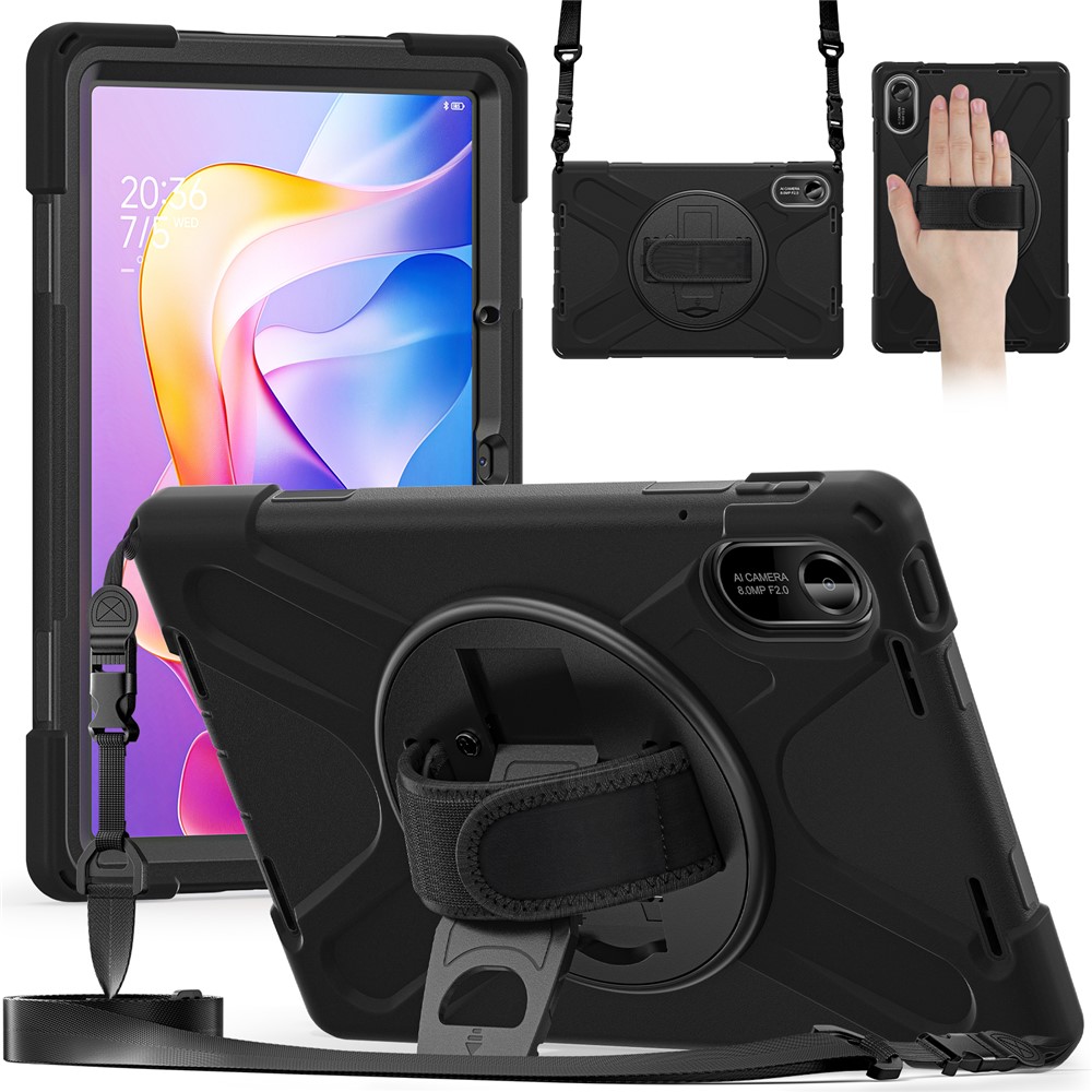  Xiaomi Redmi Pad 2 Skal 360° Kickstand Med Strap Svart
