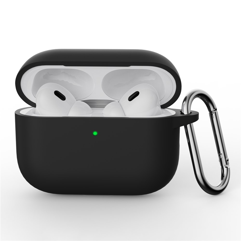  AirPods Pro 3 Skal Med Karbinhake Silikon Svart