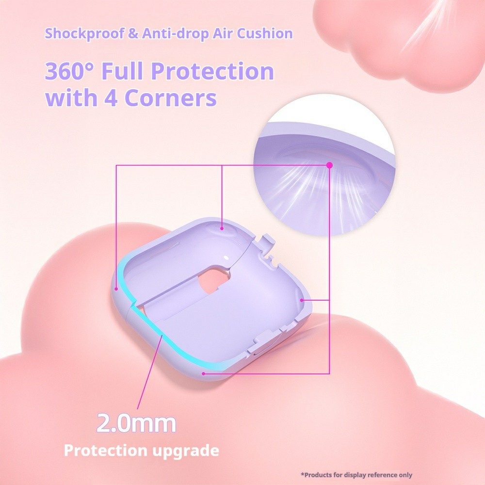 AirPods Pro 3 Skal Med Blommigt Tryck Silikon Lavendel Grå