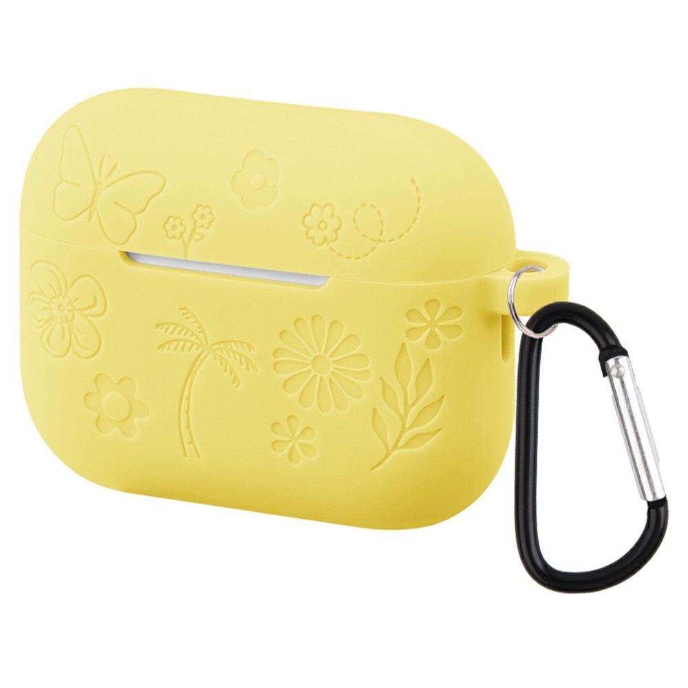  AirPods Pro 3 Skal Med Blommigt Tryck Silikon Gul