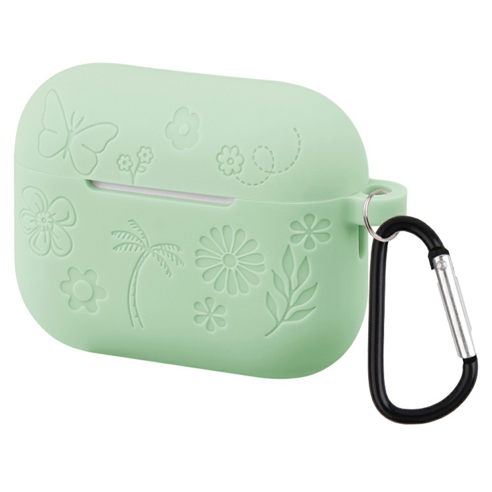  AirPods Pro 3 Skal Med Blommigt Tryck Silikon Grön