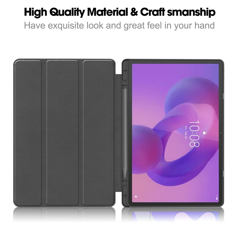  Lenovo Idea Tab Pro Fodral Tri-Fold Läder Mörk Blå