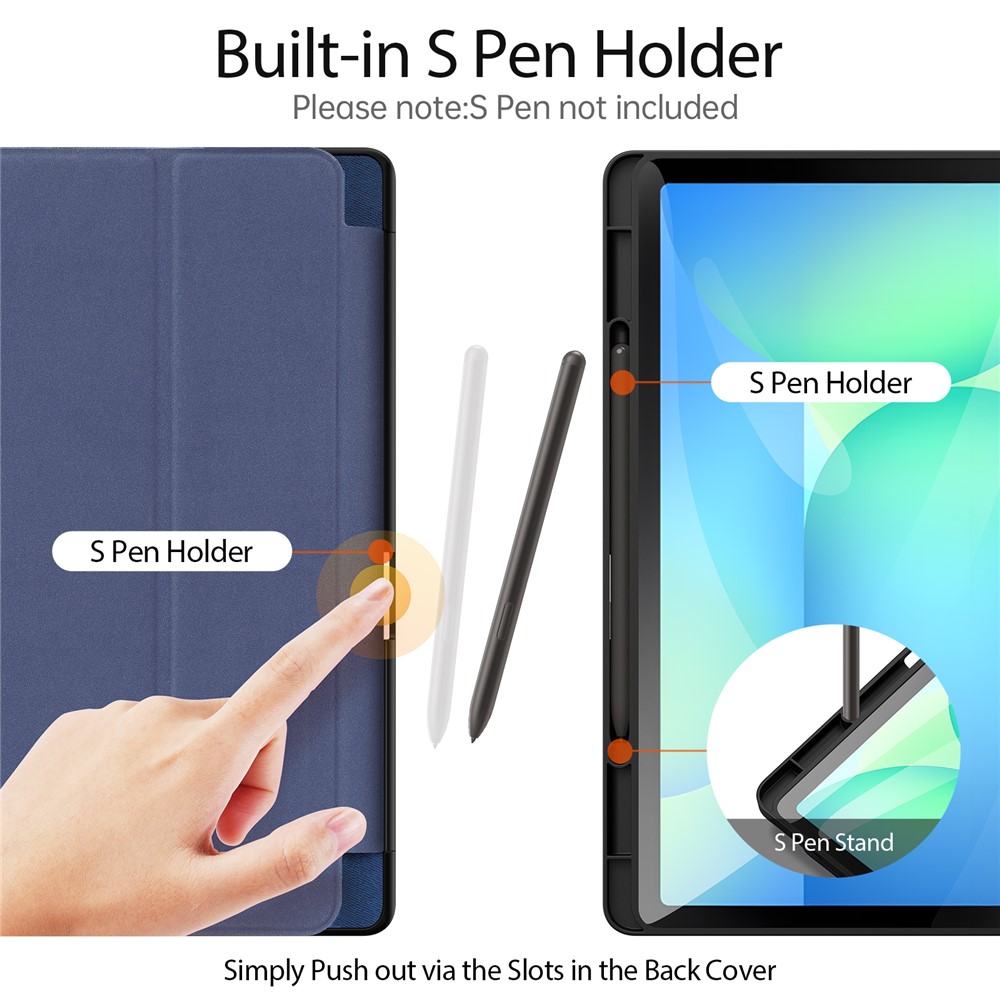 DUX DUCIS DUX DUCIS Galaxy Tab S10 FE Plus Fodral DOMO Tri-Fold Blå