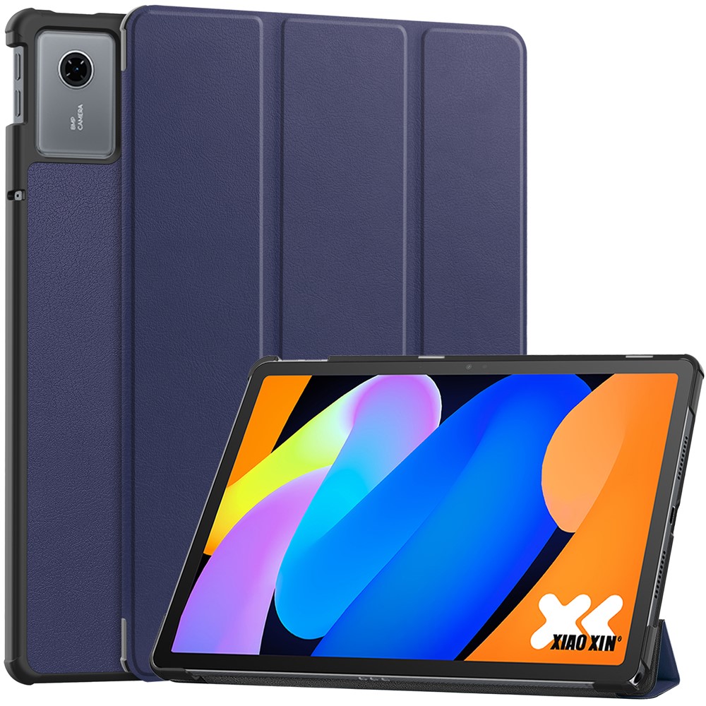  Lenovo Idea Tab Fodral Tri-Fold Läder Mörk Blå