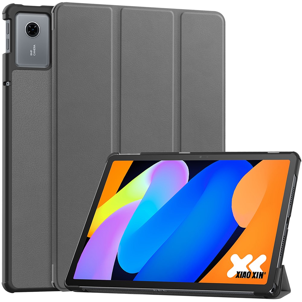  Lenovo Idea Tab Fodral Tri-Fold Läder Grå