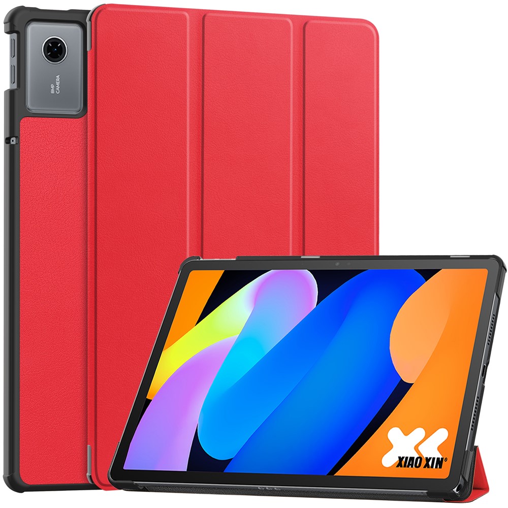  Lenovo Idea Tab Fodral Tri-Fold Läder Röd