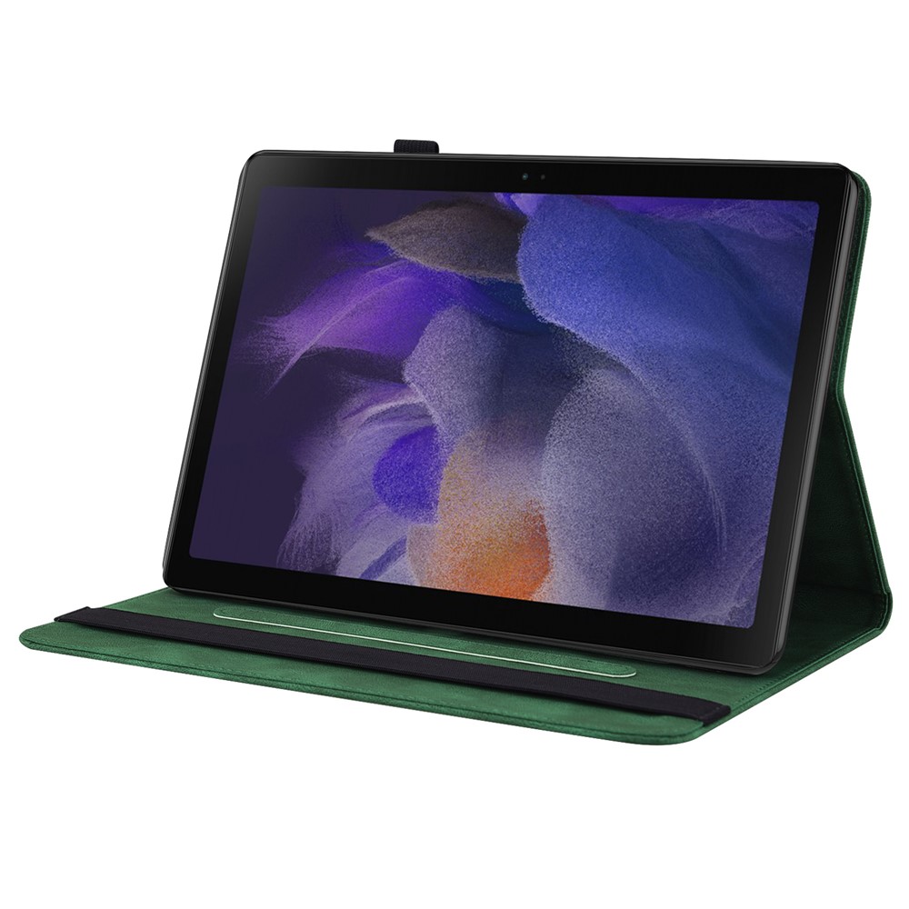  Samsung Galaxy Tab A11 / A9 Fodral Butterfly Flower Grön
