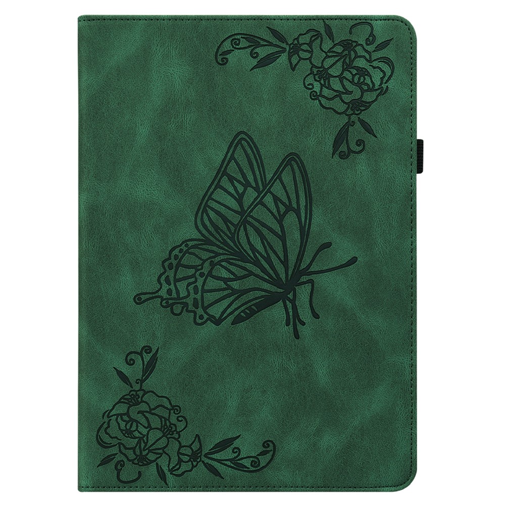  Samsung Galaxy Tab A11 / A9 Fodral Butterfly Flower Grön