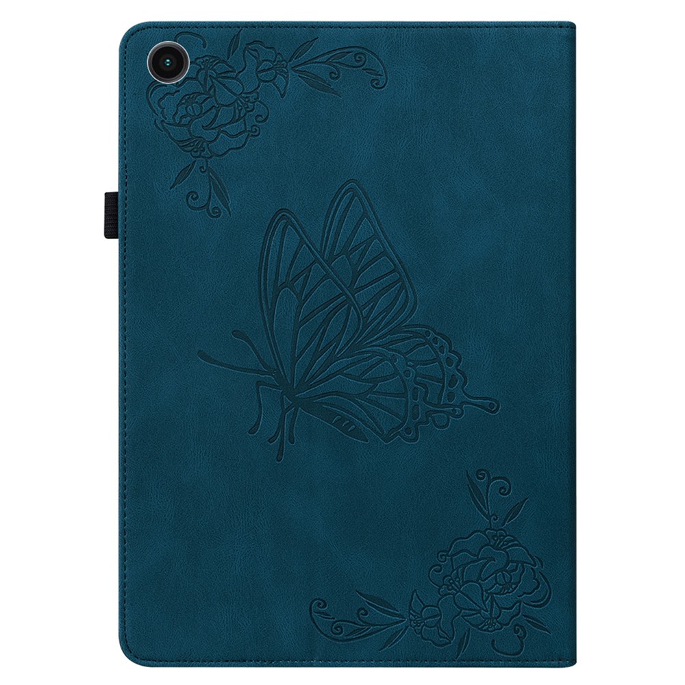  Samsung Galaxy Tab A11 / A9 Fodral Butterfly Flower Blå