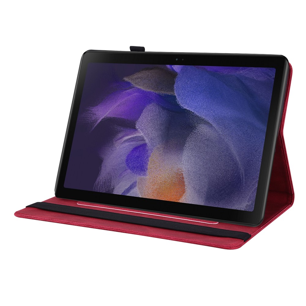  Samsung Galaxy Tab A11 / A9 Fodral Butterfly Flower Röd