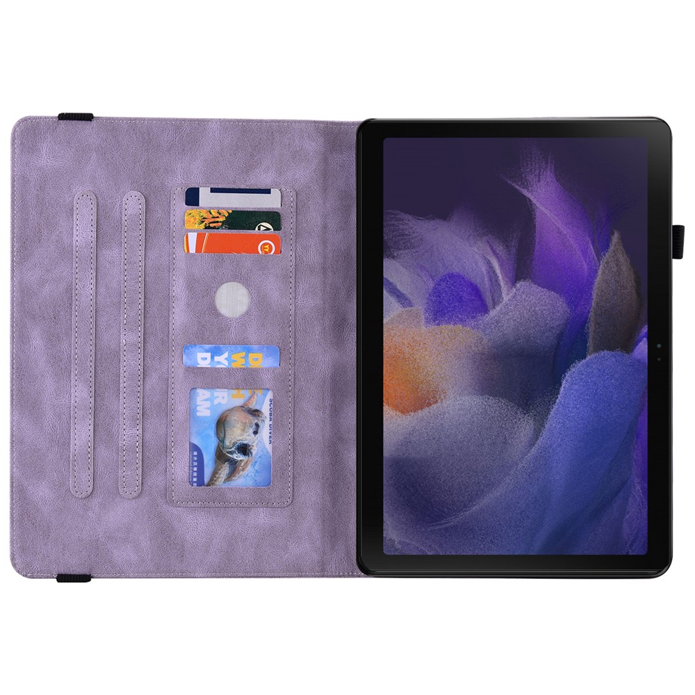  Samsung Galaxy Tab A11 / A9 Fodral Butterfly Flower Lila