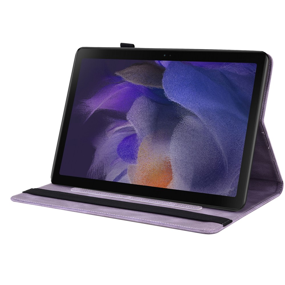  Samsung Galaxy Tab A11 / A9 Fodral Butterfly Flower Lila