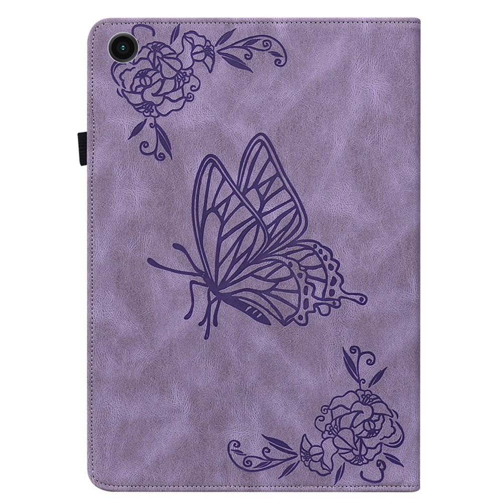  Samsung Galaxy Tab A11 / A9 Fodral Butterfly Flower Lila