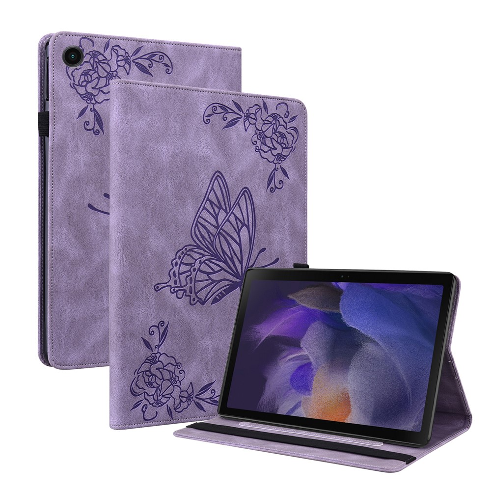  Samsung Galaxy Tab A11 Plus Fodral Butterfly Flower Lila