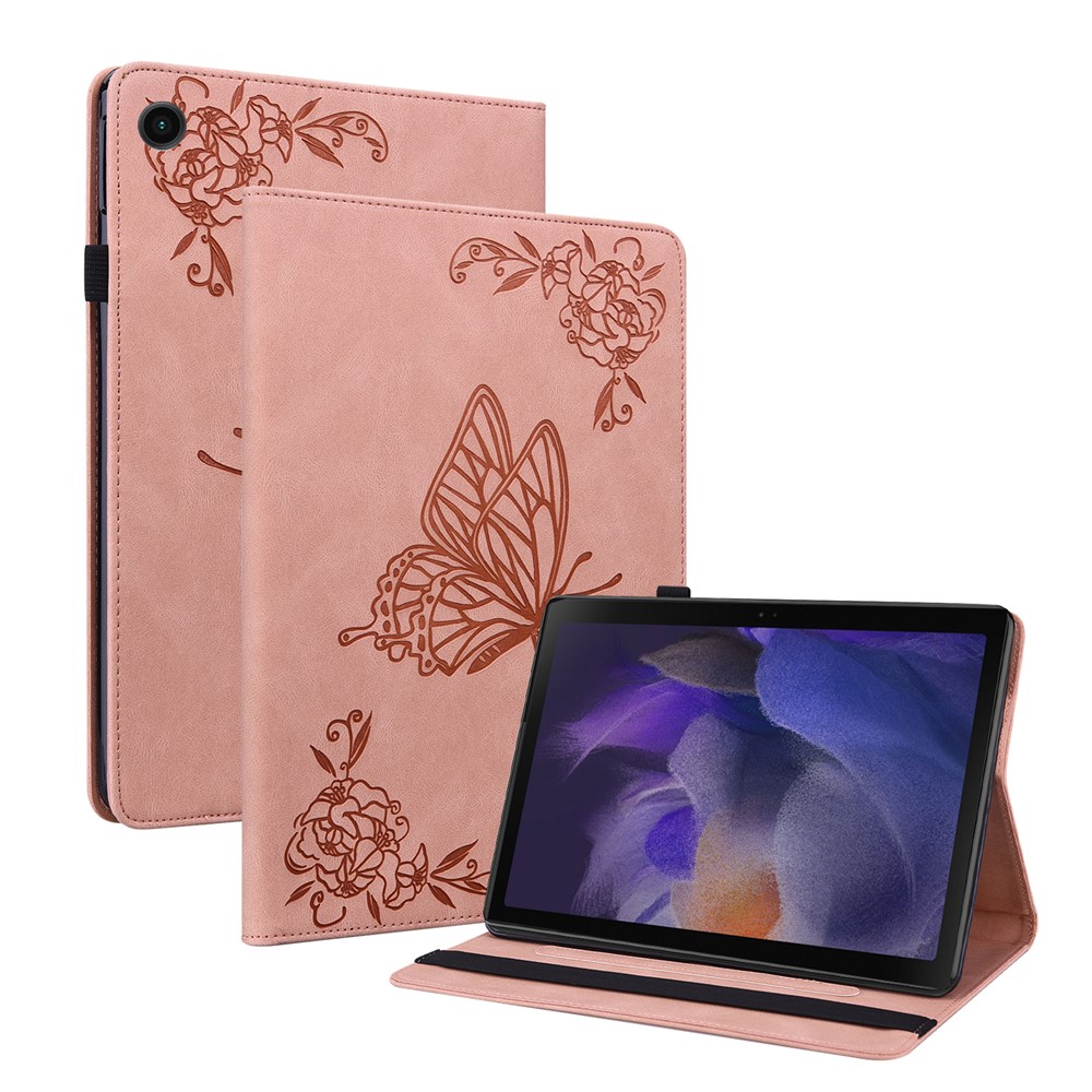  Samsung Galaxy Tab A11 Plus Fodral Butterfly Flower Rosa