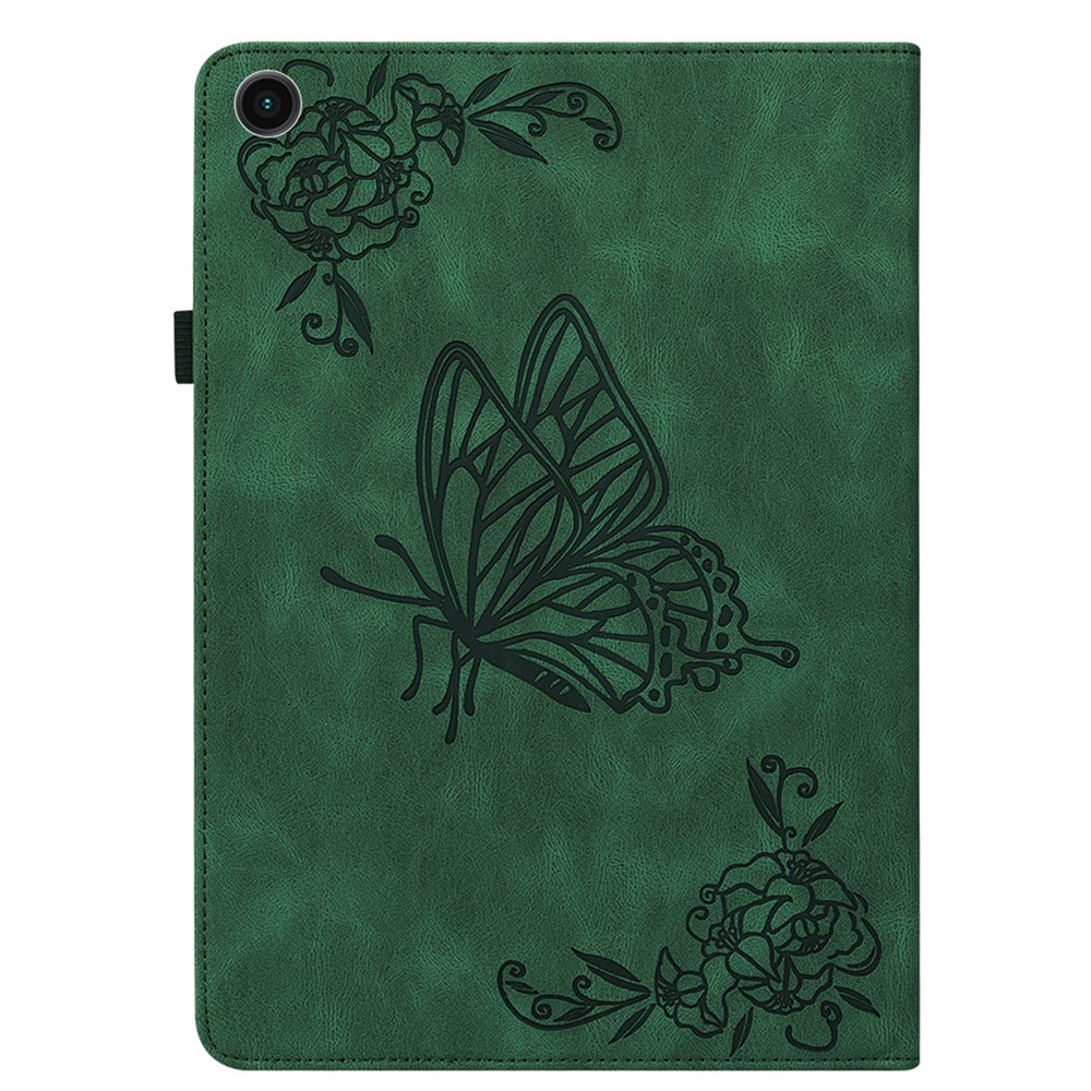  Samsung Galaxy Tab A11 Plus Fodral Butterfly Flower Grön