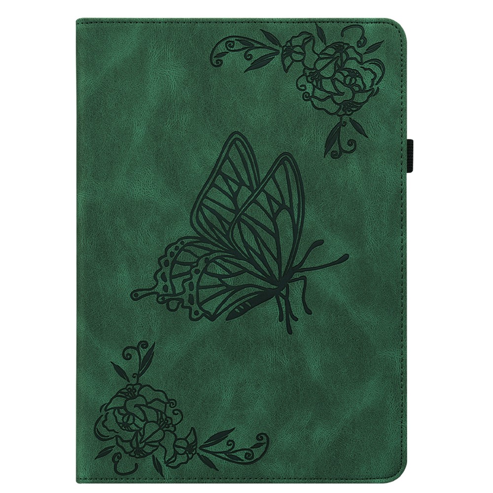  Samsung Galaxy Tab A11 Plus Fodral Butterfly Flower Grön