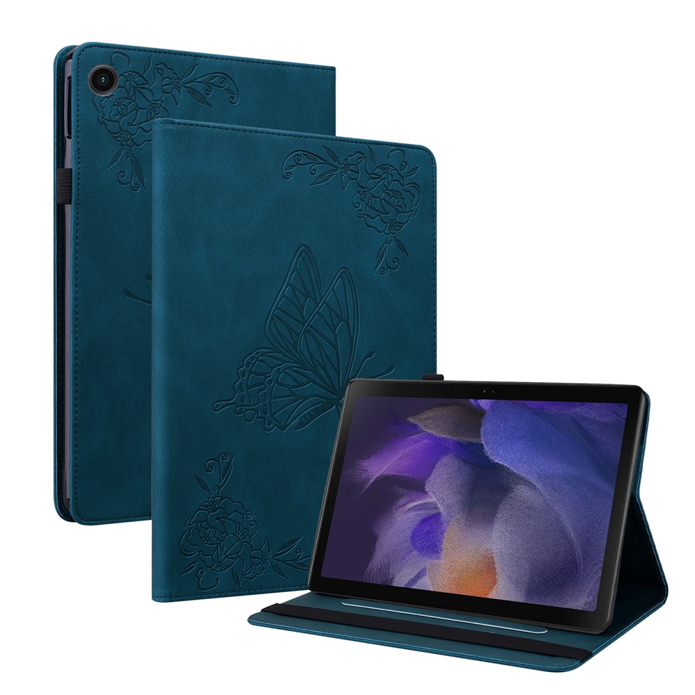  Samsung Galaxy Tab A11 Plus Fodral Butterfly Flower Blå