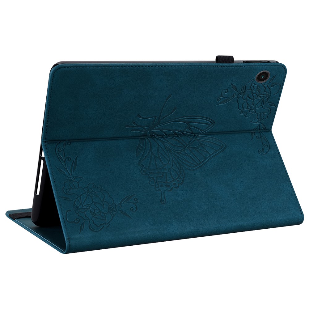  Samsung Galaxy Tab A11 Plus Fodral Butterfly Flower Blå