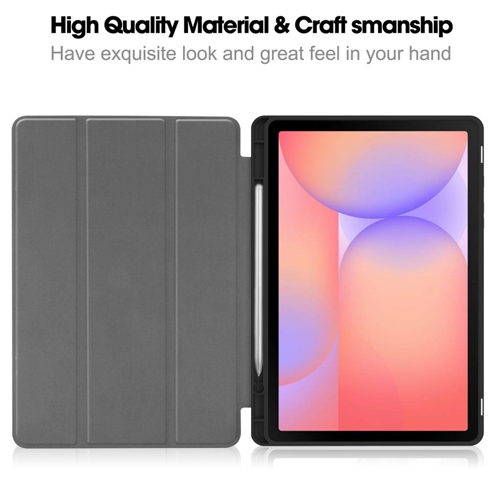  Samsung Galaxy Tab S10 Lite Fodral Tri-Fold Pennhållare Roséguld