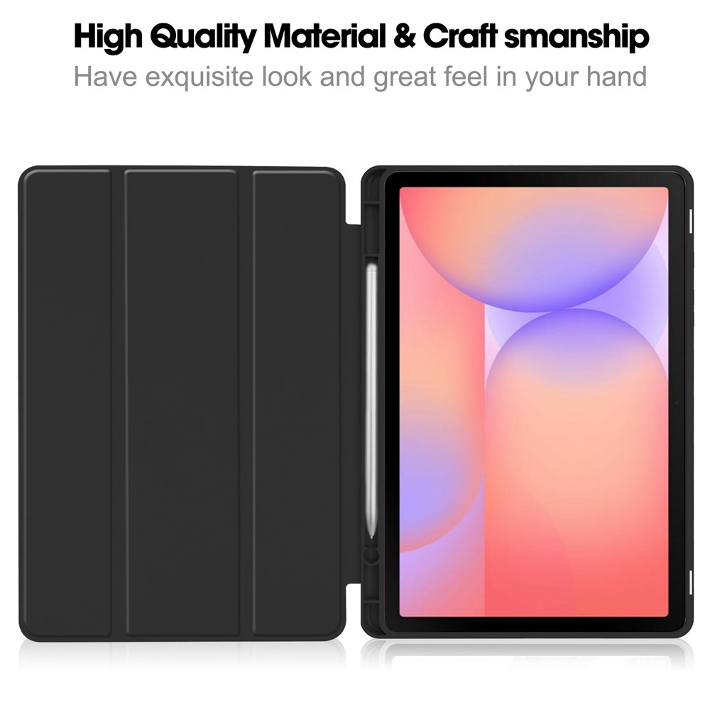  Samsung Galaxy Tab S10 Lite Fodral Tri-Fold Pennhållare Svart