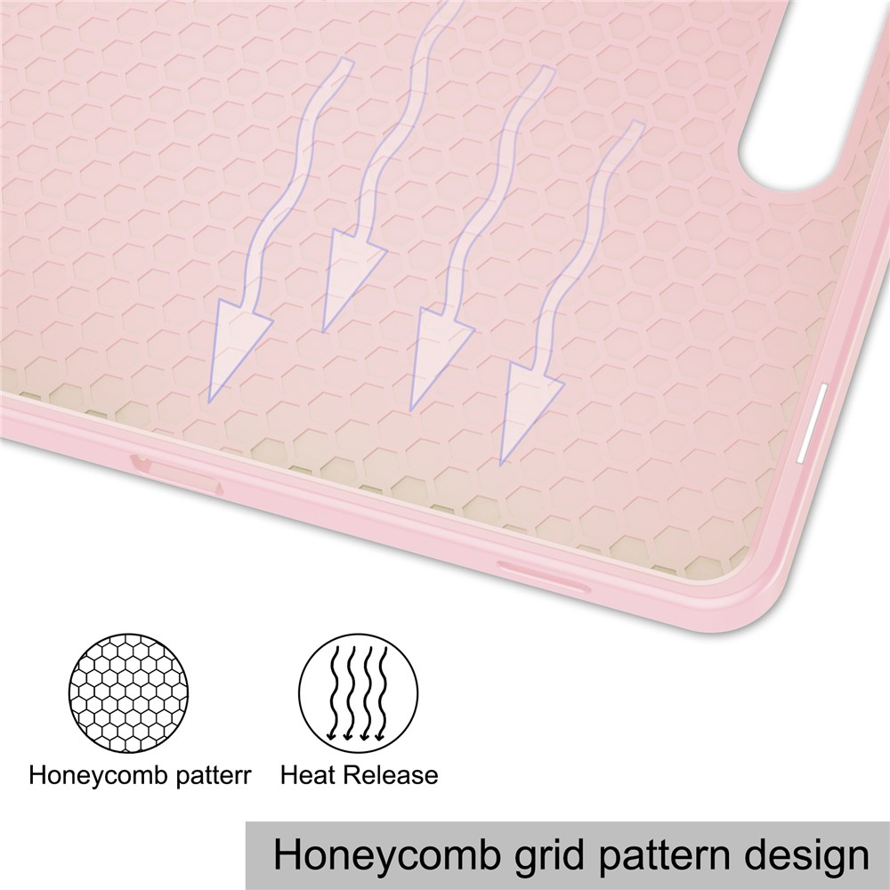  Samsung Galaxy Tab S10 Lite Fodral Tri-Fold Pennhållare Rosa