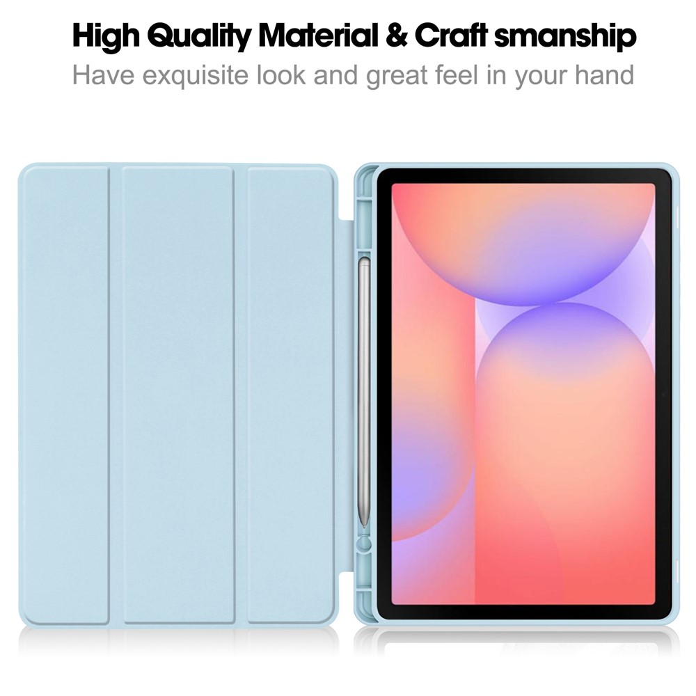  Samsung Galaxy Tab S10 Lite Fodral Tri-Fold Pennhållare Blå