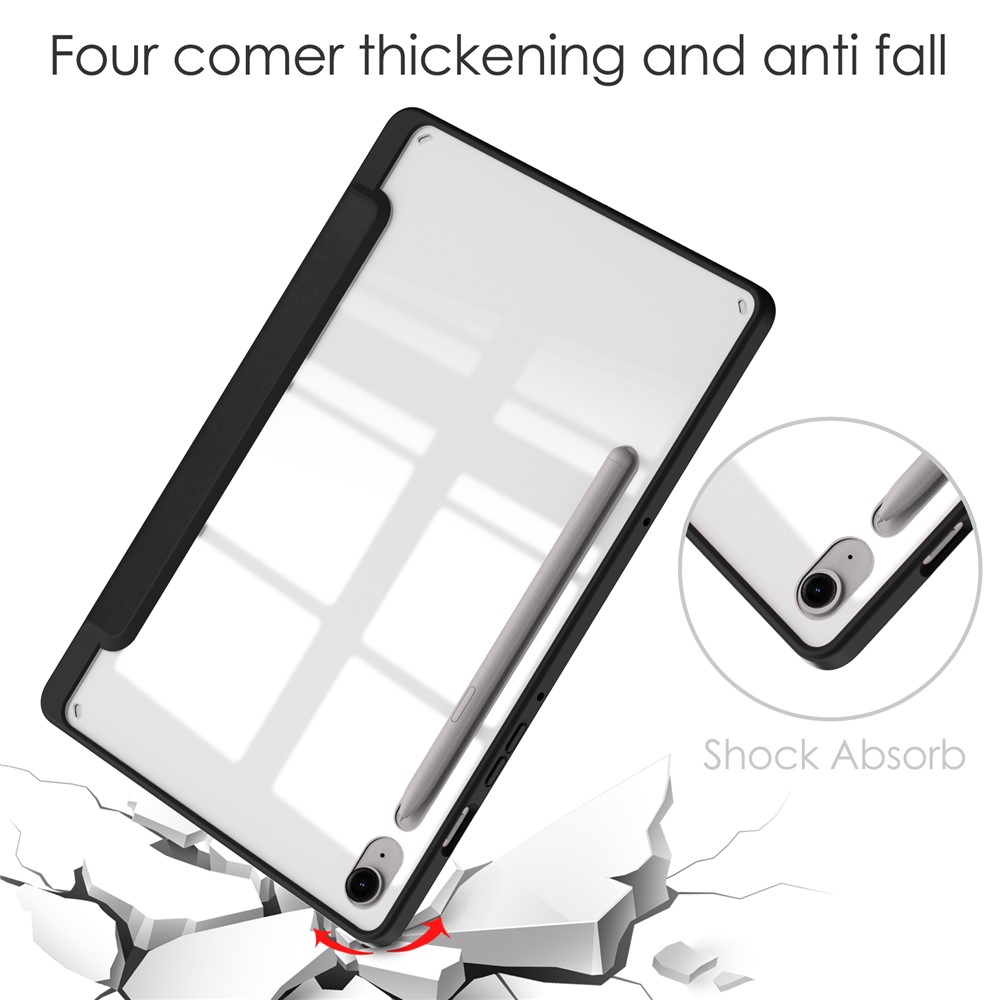  Samsung Galaxy Tab S10 Lite Fodral Tri-Fold Hybrid Svart