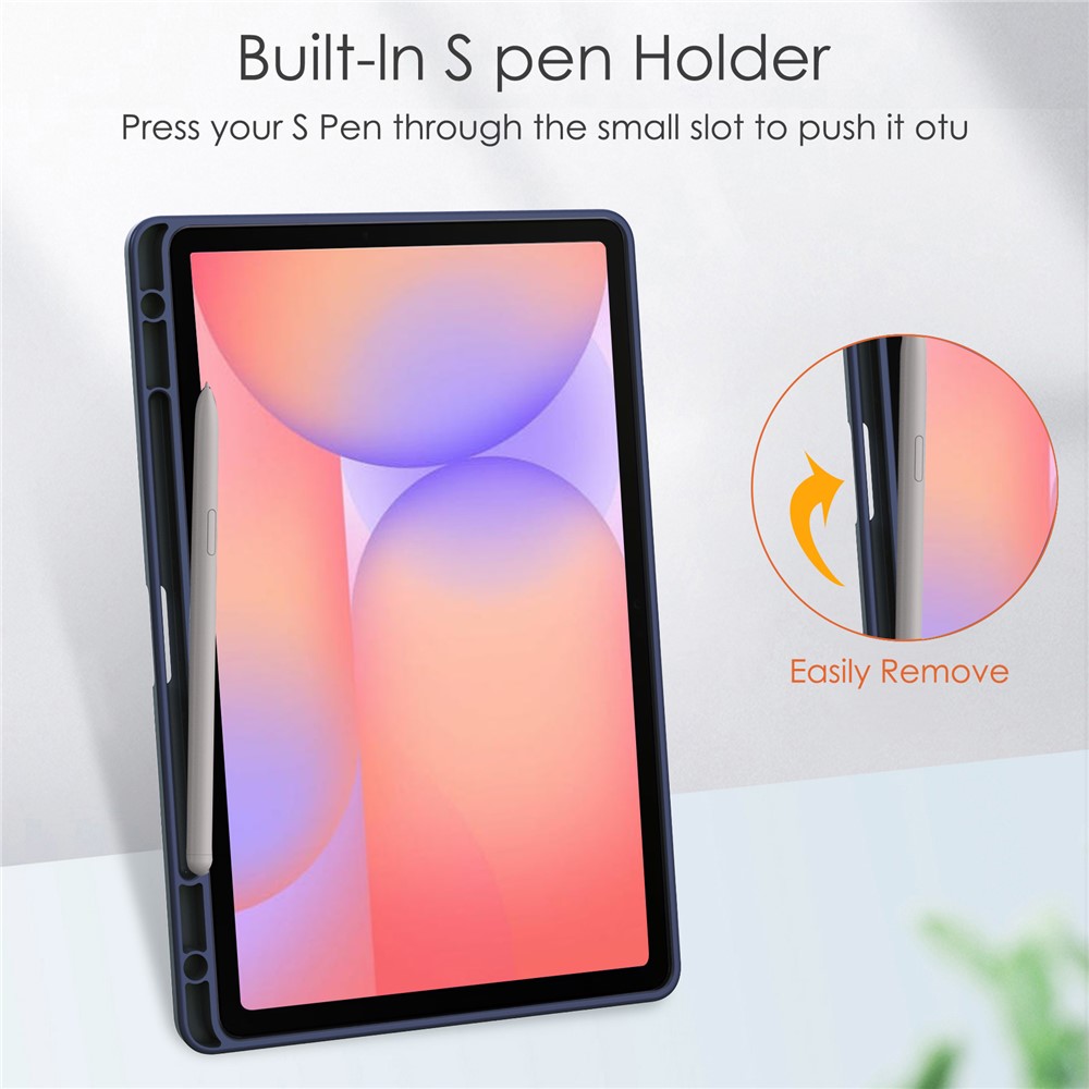  Samsung Galaxy Tab S10 Lite Fodral Tri-Fold Hybrid Mörk Blå
