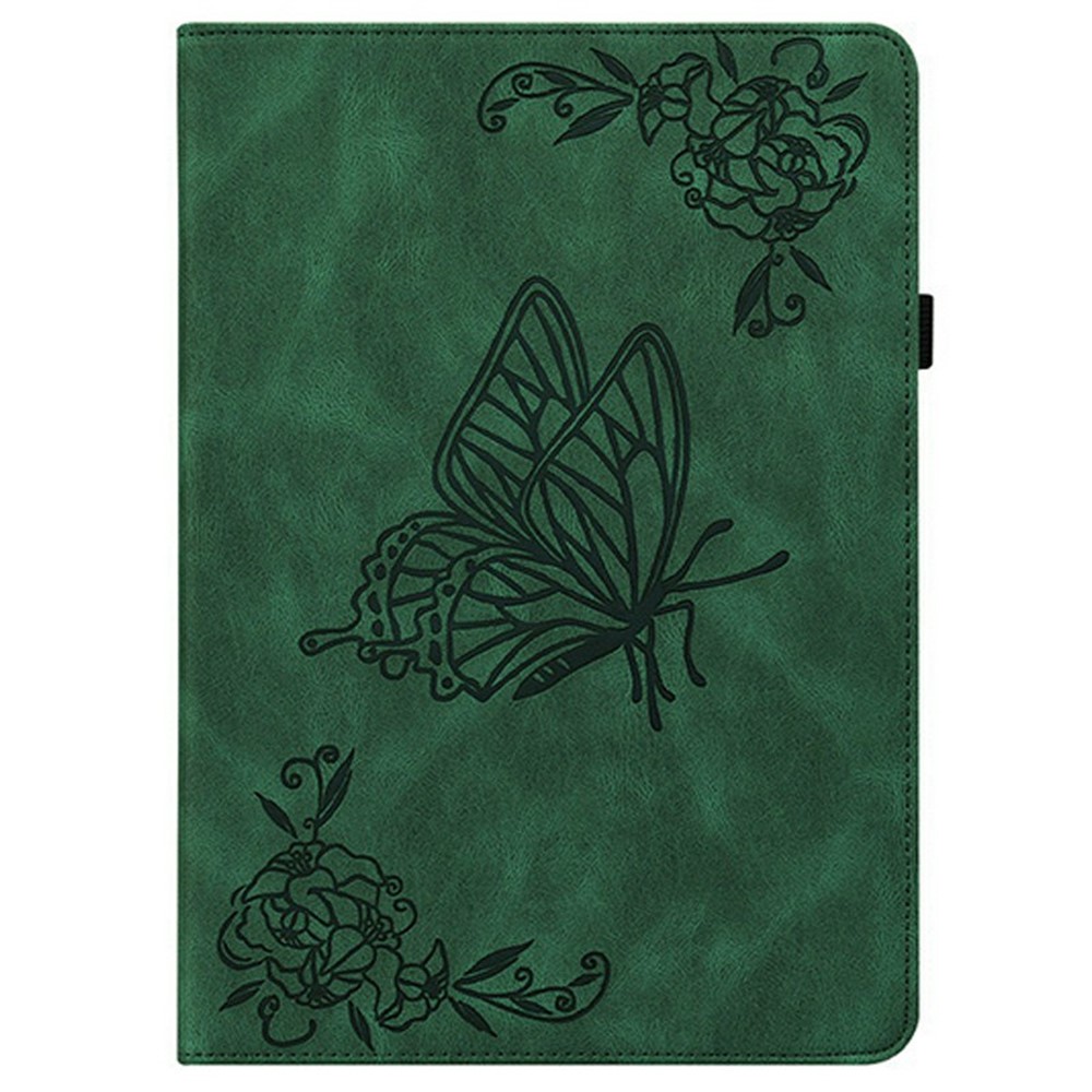  Samsung Galaxy Tab S11 Fodral Butterfly Flower Grön