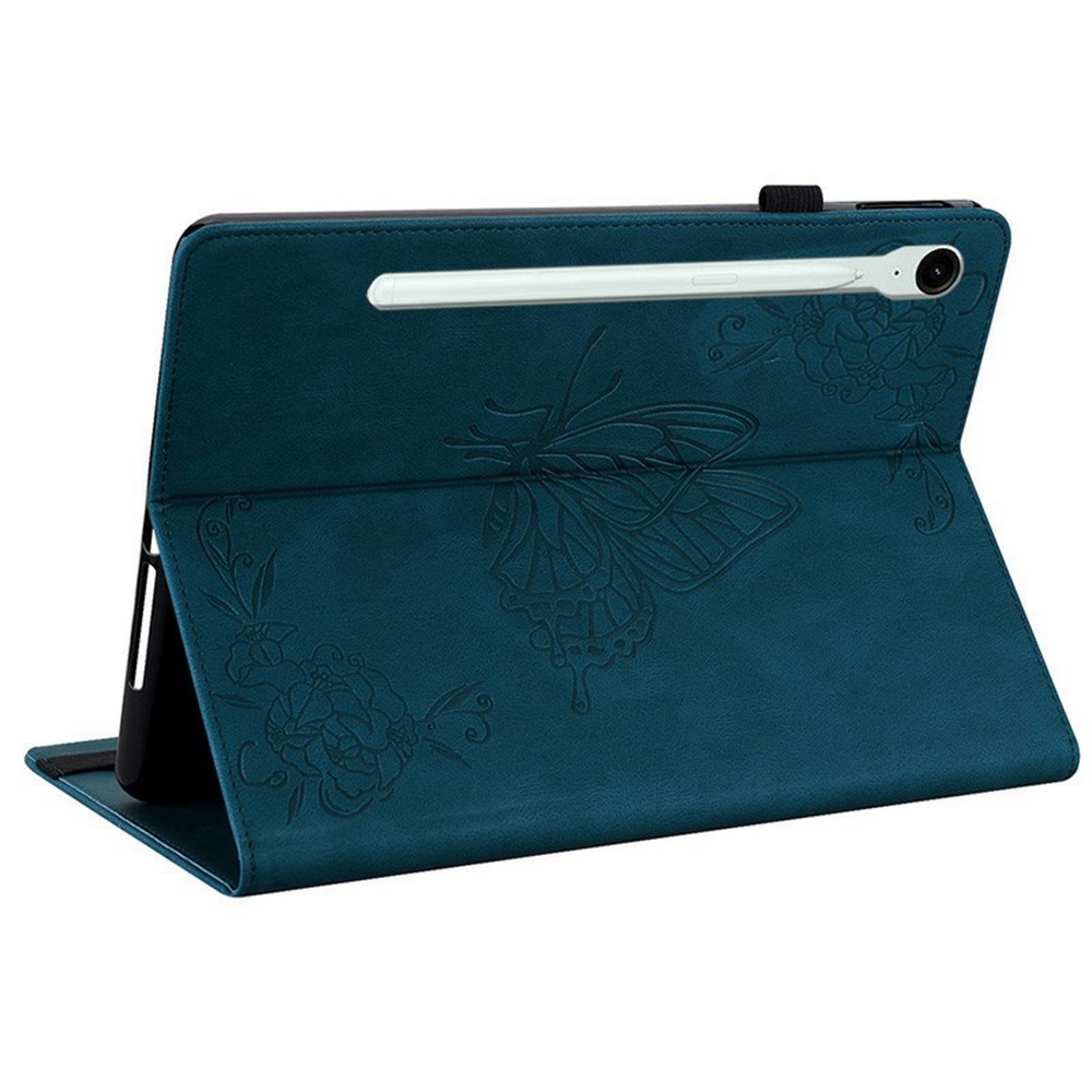  Samsung Galaxy Tab S11 Fodral Butterfly Flower Blå
