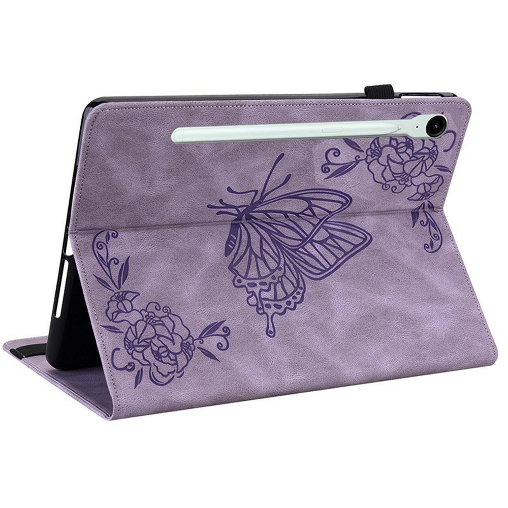  Samsung Galaxy Tab S11 Fodral Butterfly Flower Lila