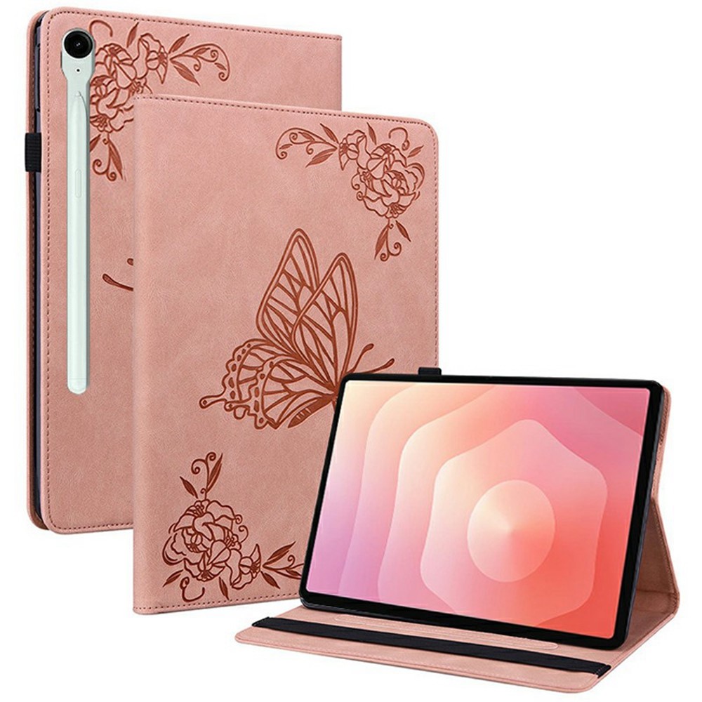  Samsung Galaxy Tab S11 Fodral Butterfly Flower Rosa