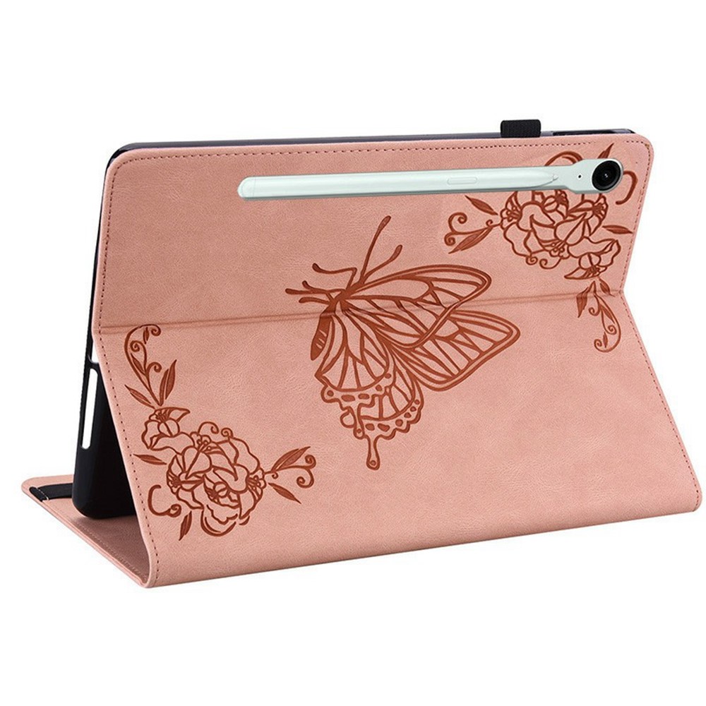  Samsung Galaxy Tab S11 Fodral Butterfly Flower Rosa