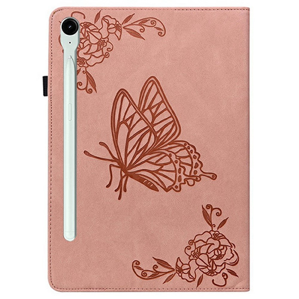  Samsung Galaxy Tab S11 Fodral Butterfly Flower Rosa