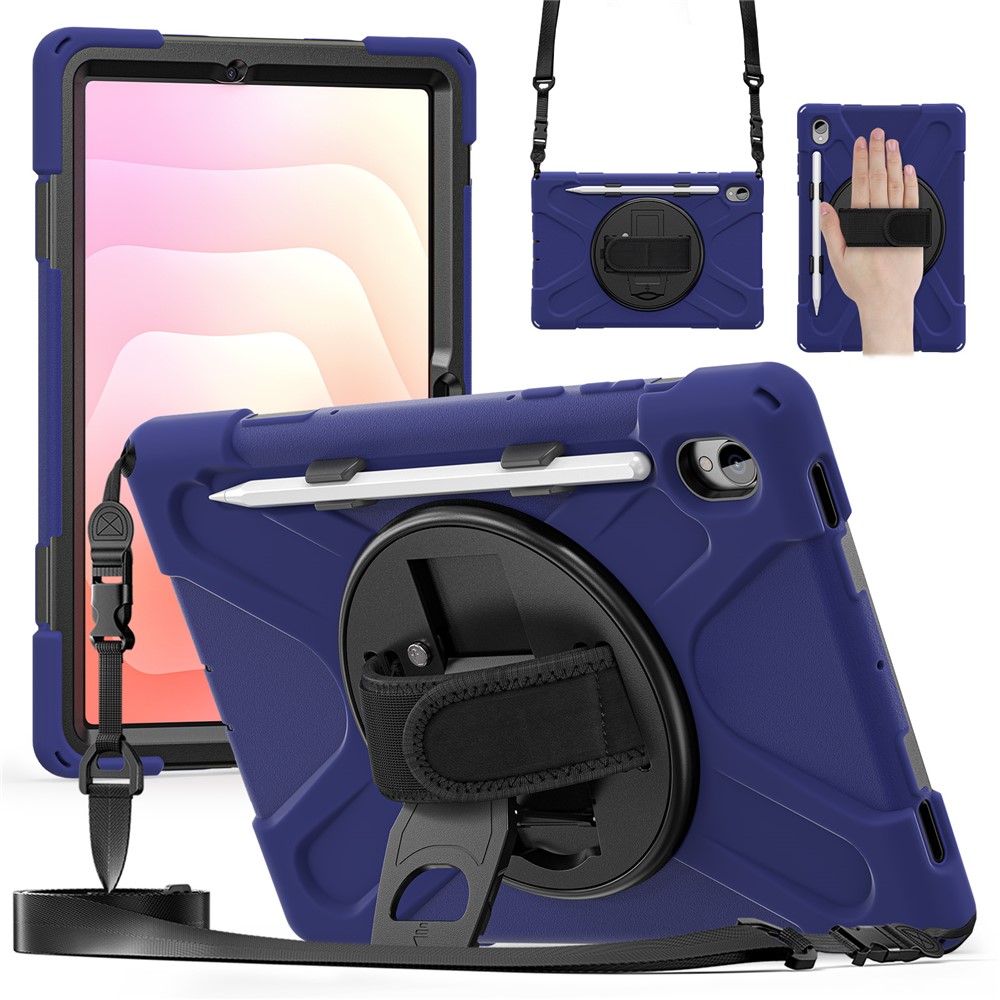  Samsung Galaxy Tab S11 Skal Shockproof Hybrid Kickstand Mörk Blå