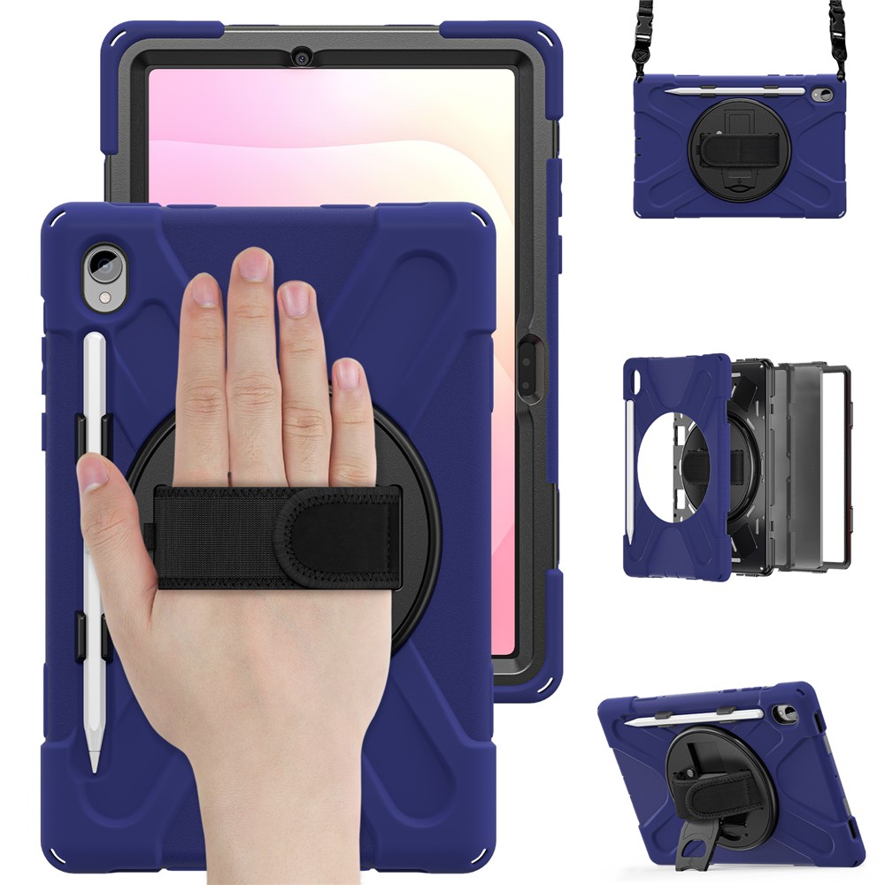  Samsung Galaxy Tab S11 Skal Shockproof Hybrid Kickstand Mörk Blå