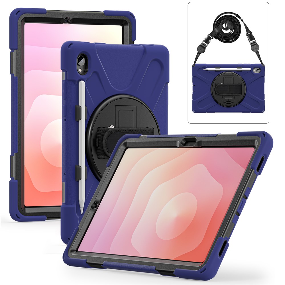  Samsung Galaxy Tab S11 Skal Shockproof Hybrid Kickstand Mörk Blå