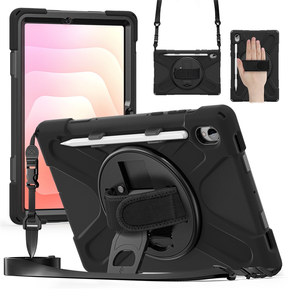 Samsung Galaxy Tab S11 Skal Shockproof Hybrid Kickstand Svart
