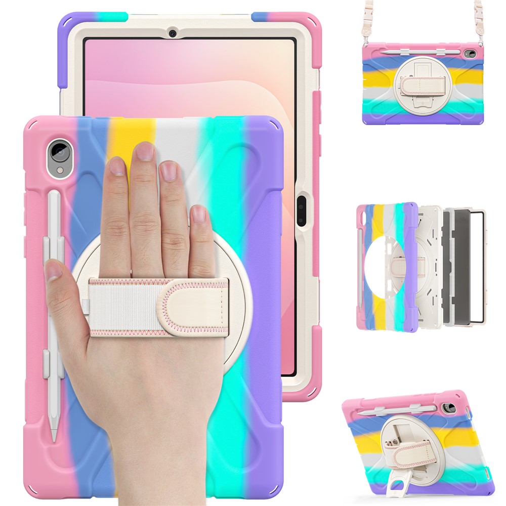  Samsung Galaxy Tab S11 Skal Shockproof Hybrid Kickstand Rainbow