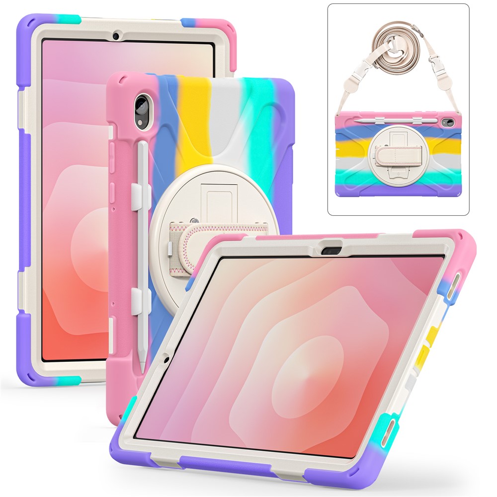  Samsung Galaxy Tab S11 Skal Shockproof Hybrid Kickstand Rainbow