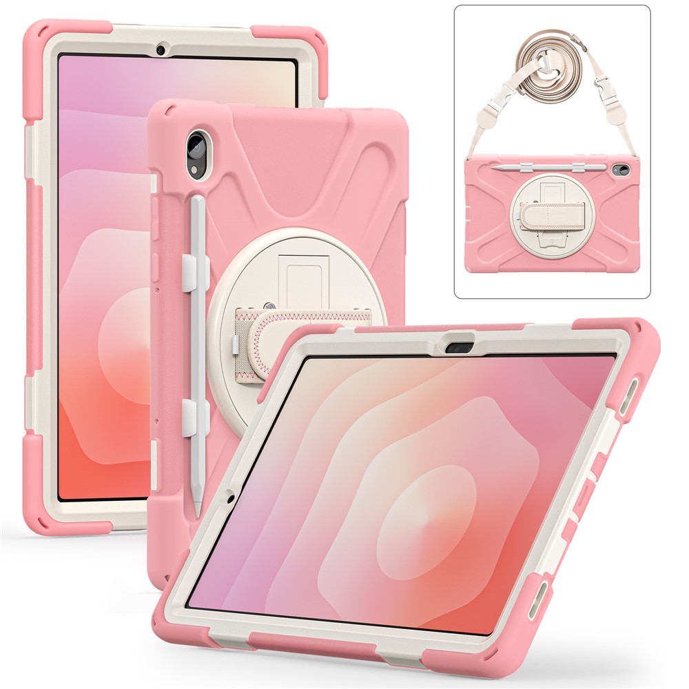  Samsung Galaxy Tab S11 Skal Shockproof Hybrid Kickstand Rosa