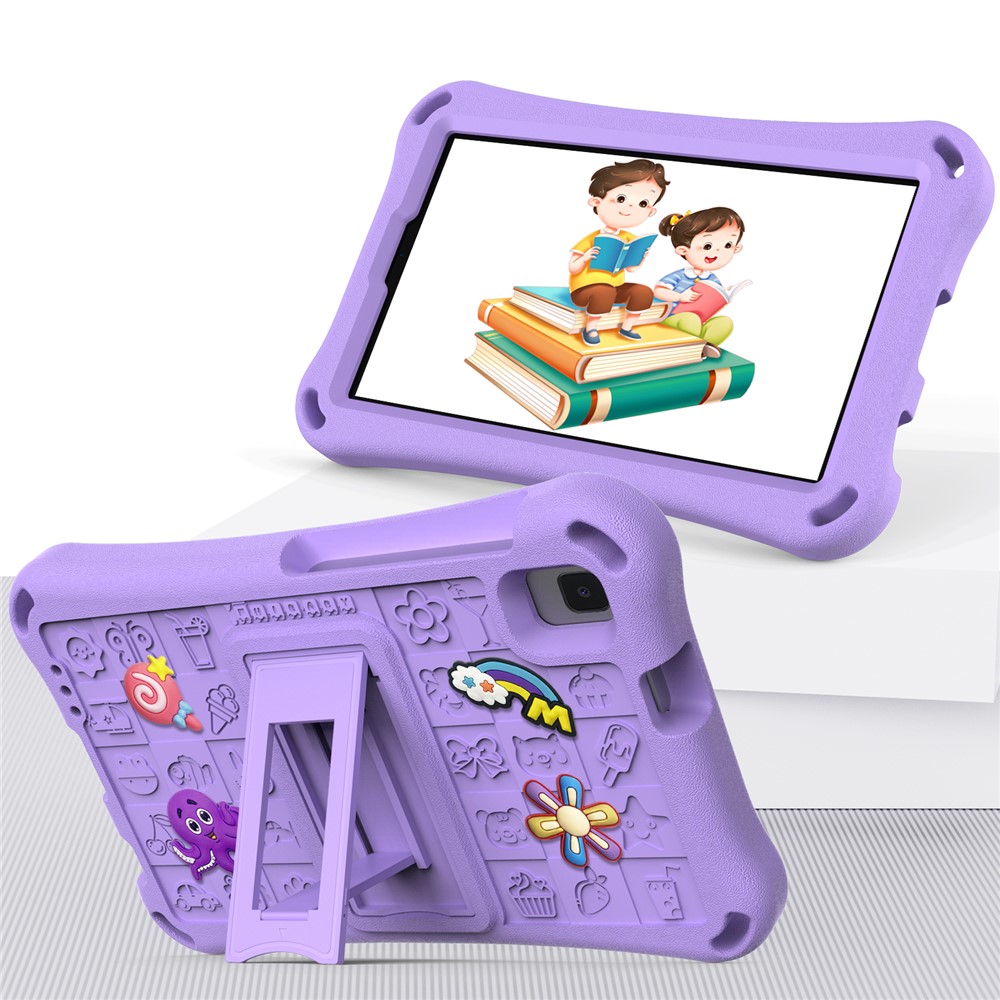  Galaxy Tab A11 / A9 / A7 Lite / A 8.0 Skal EVA Kickstand Lila