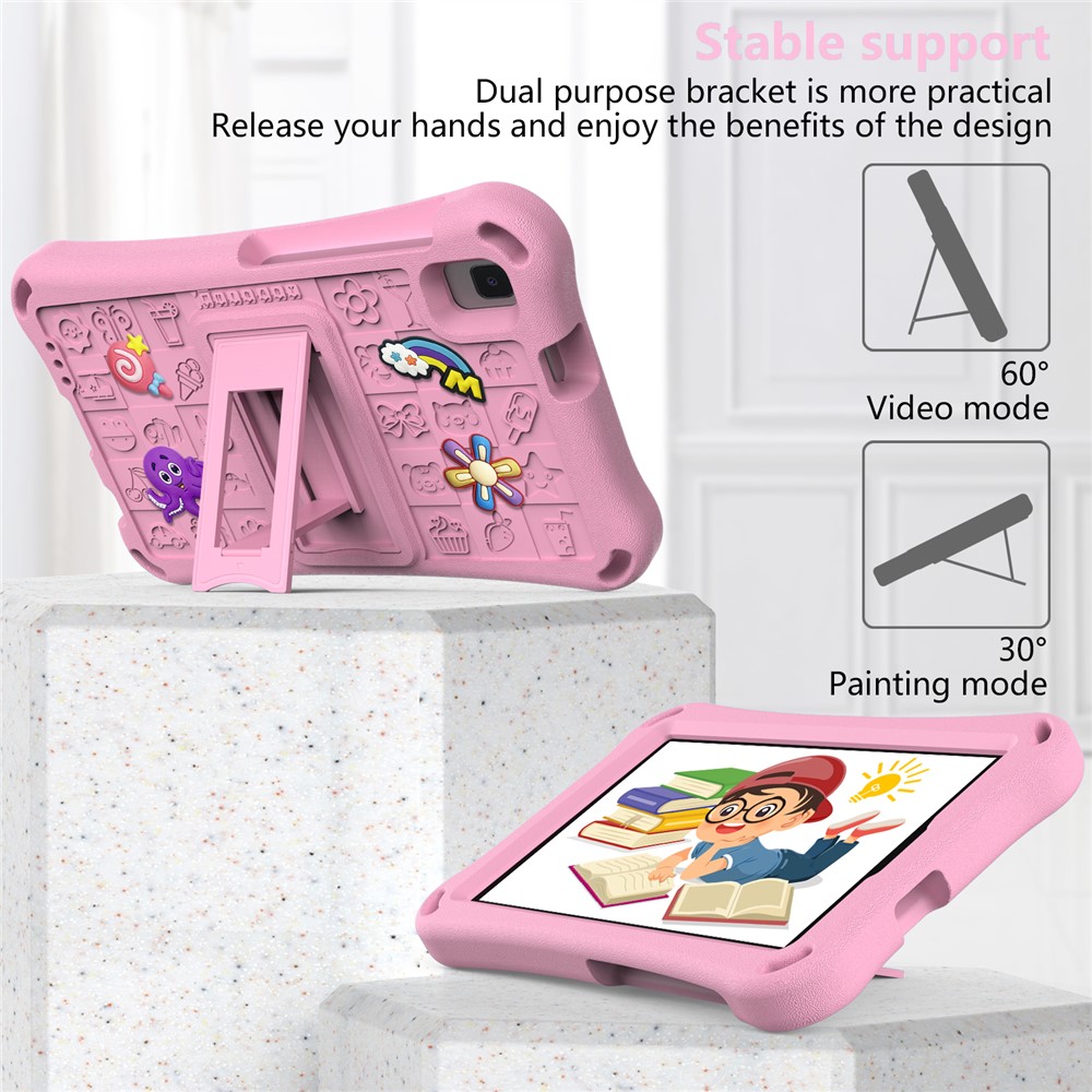 Galaxy Tab A11 / A9 / A7 Lite / A 8.0 Skal EVA Kickstand Rosa