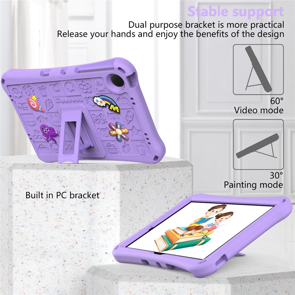 Samsung Galaxy Tab A11 Plus / A9 Plus Skal EVA Kickstand Lila