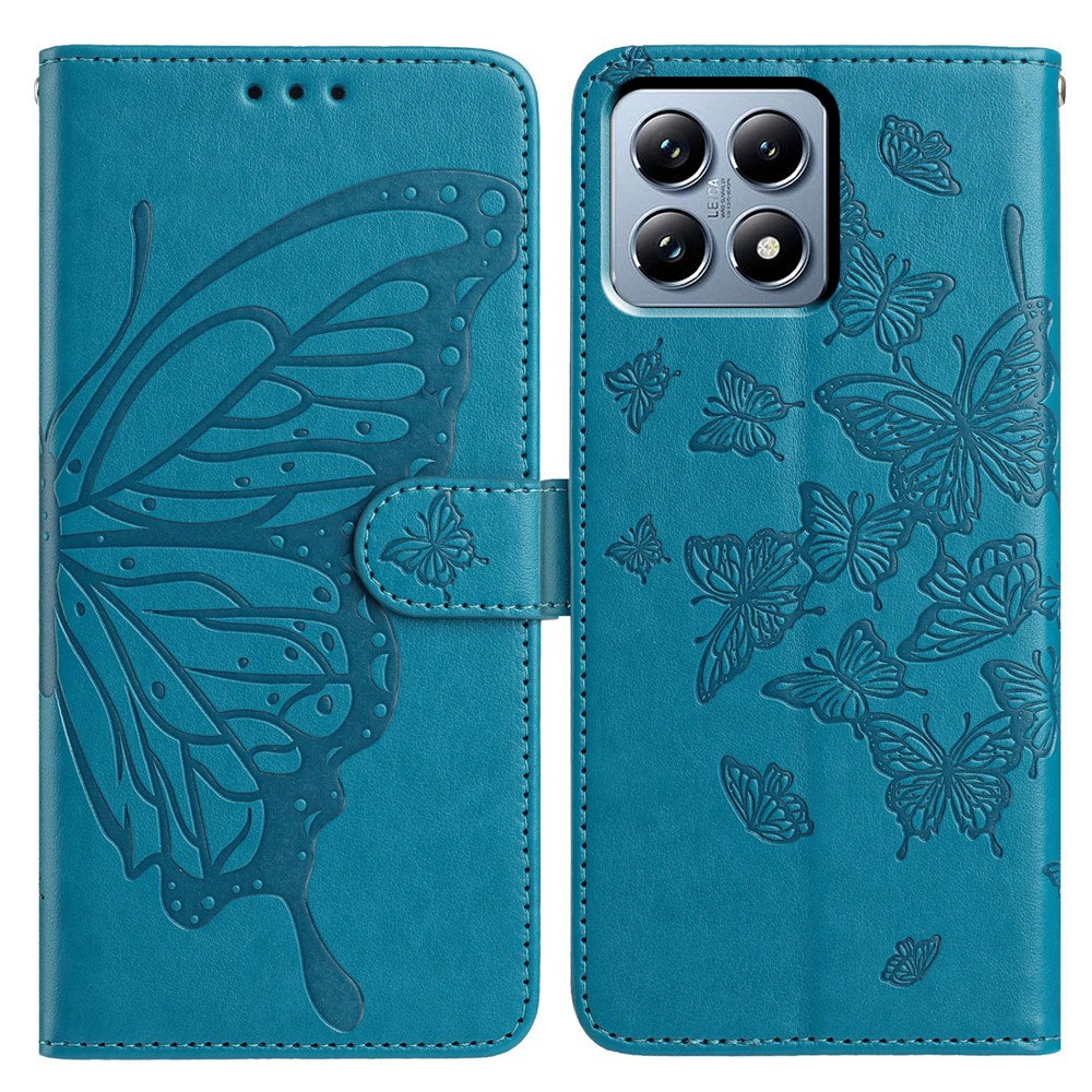  Xiaomi 15T Fodral Med Fjäril Tryck Blå