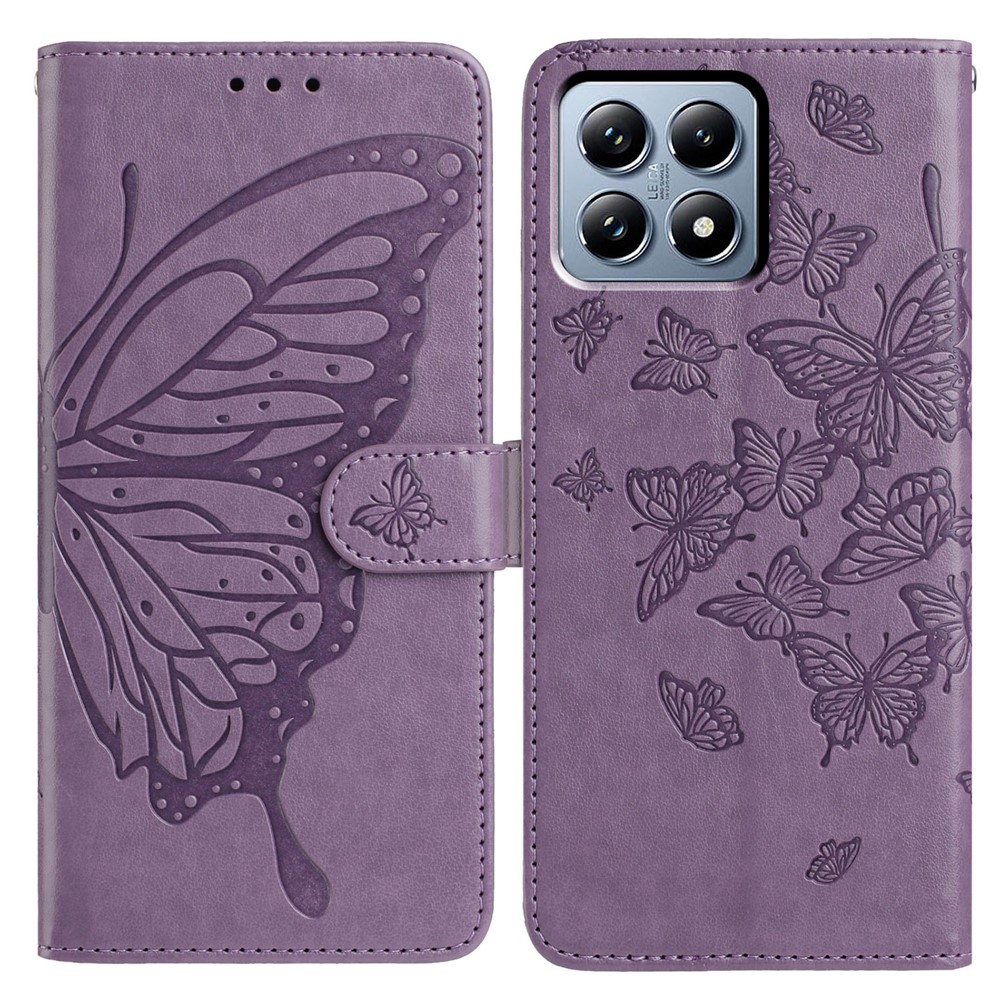  Xiaomi 15T Fodral Med Fjäril Tryck Lila