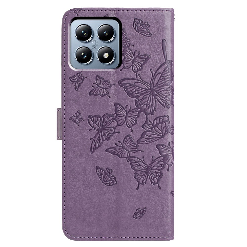  Xiaomi 15T Pro Fodral Med Fjäril Tryck Lila