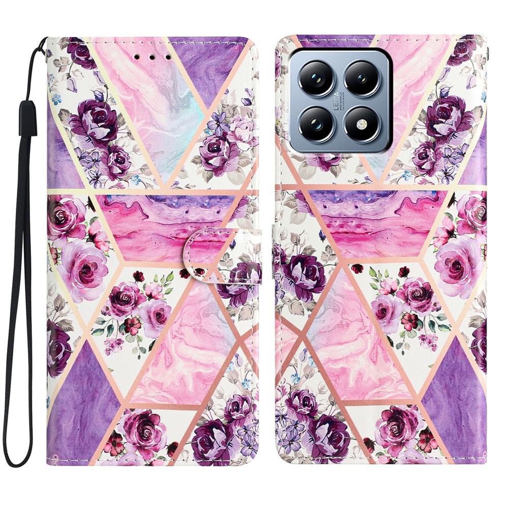  Xiaomi 15T Pro Fodral Med Marmor Tryck Lila