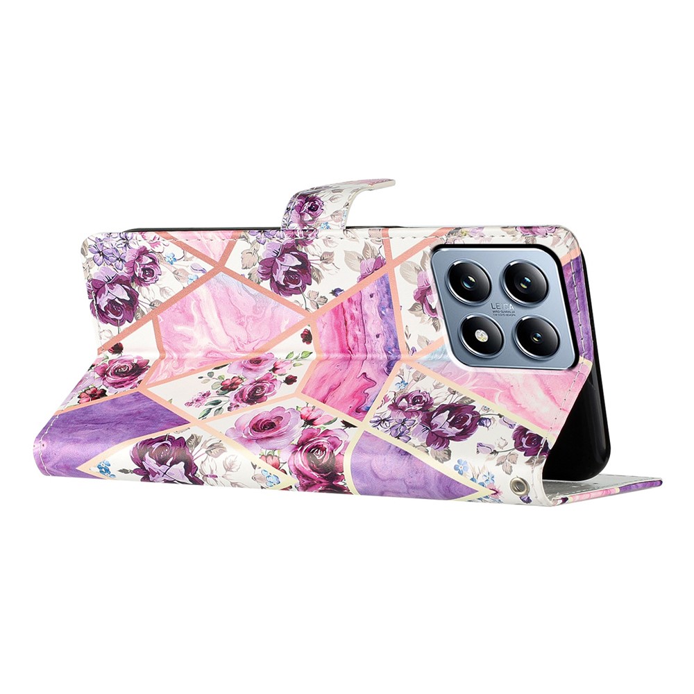 Xiaomi 15T Pro Fodral Med Marmor Tryck Lila